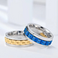 Stainless Steel Spinner Fidget Ring for Men