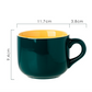 Microwaveable Large Capacity Ceramic Oatmeal Mug