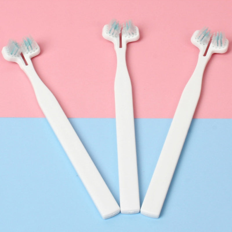 1pc Double-Headed Dog Toothbrush with Long Handle