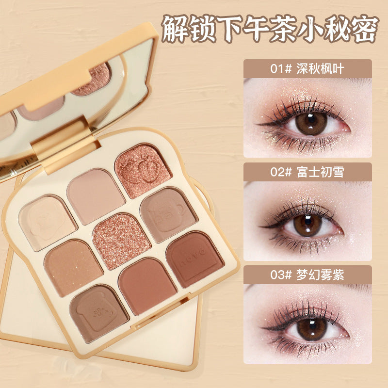 New Sunny Touch Toast Eyeshadow Palette - 9 Colors