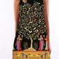 Sleeveless Vintage Round Neck Digital Print Dress