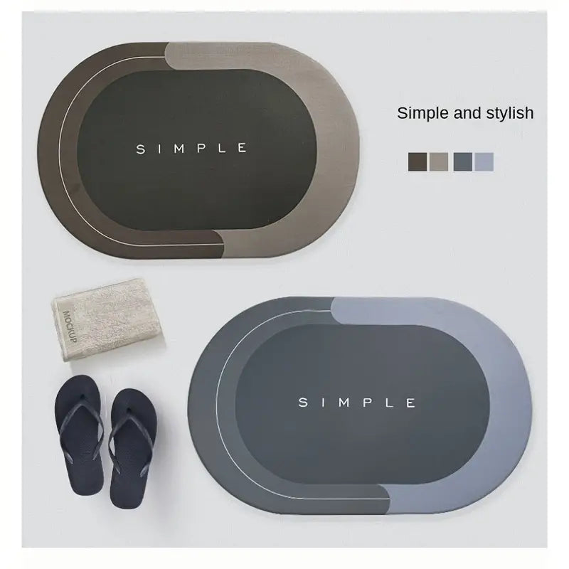 Super Absorbent Anti-Slip Bathroom Mat in Morandi Color