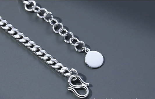 Vintage Thai Silver Bracelet for Men's Fashion