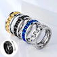 Stainless Steel Spinner Fidget Ring for Men