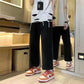 Men's Black Star Printed Baggy Jeans - Fashion Trend