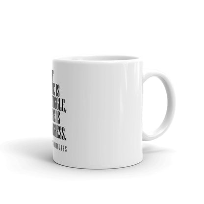 White glossy mug