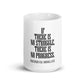 White glossy mug